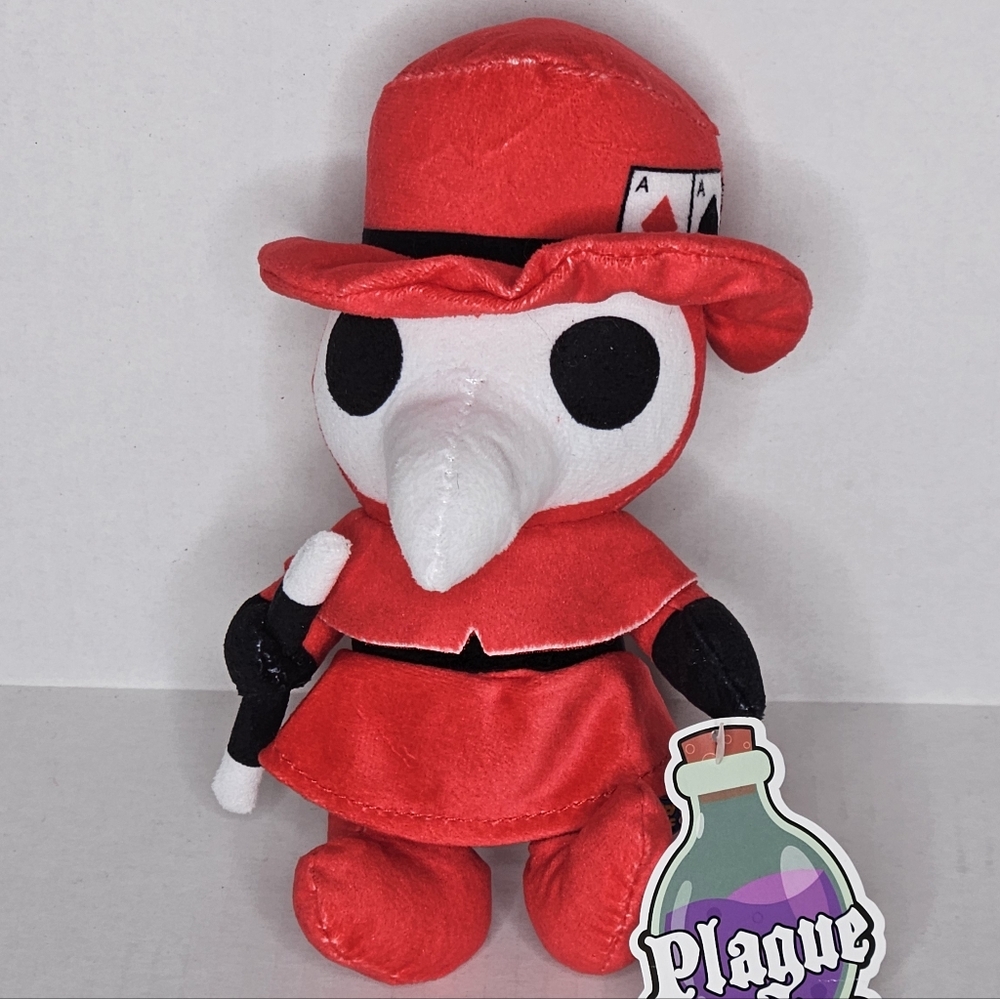 The Plague Doctor Crowsworn Horror Figure 8" Red Stuffed Plush Ace Cards Toy